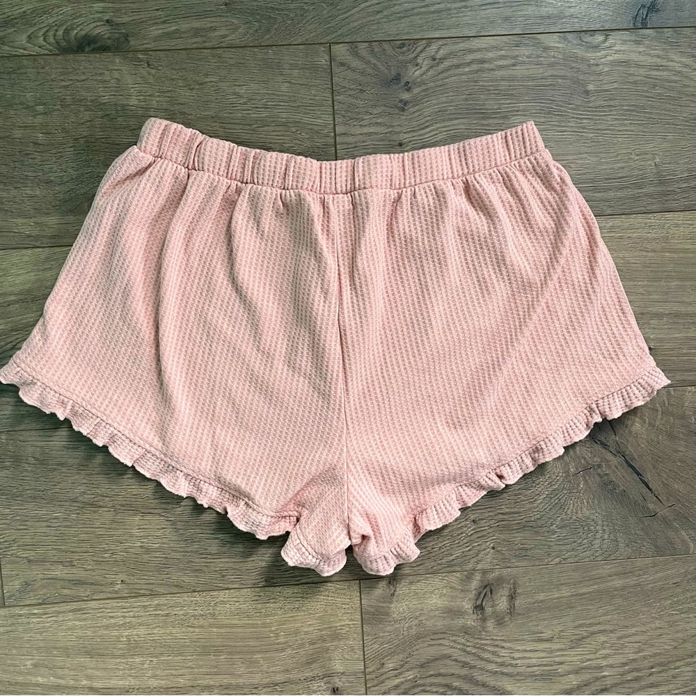 ASOS Pink Waffle Knit Women's Pajama Bottoms - Pants & Shorts Bundle - Picture 7 of 9